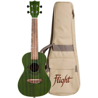 FLIGHT DUC380 JADE-укулеле концерт махагони,цвет зеленый с чехлом