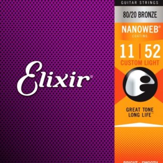Elixir 11027 Nanoweb струны для акуст.гитары 11-52