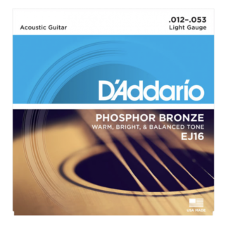 D'Addario EJ16 Струны для акустической гитары 12-53