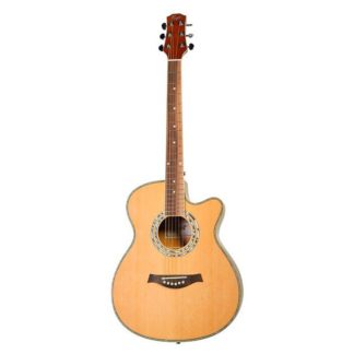 FLIGHT F-230C NA- фолк гитара с металлическими струнами, верхняя дека - ель, корпус - агатис, цвет