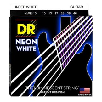 DR NWE-10 Neon White стр.для эл.гитары 10-46