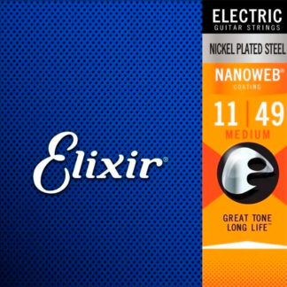 Elixir 12102 Nanoweb струны для электрогитары, 11-49