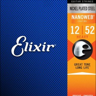 Elixir 12152 NANOWEB  струны для электрогитары, Heavy,  12-52,